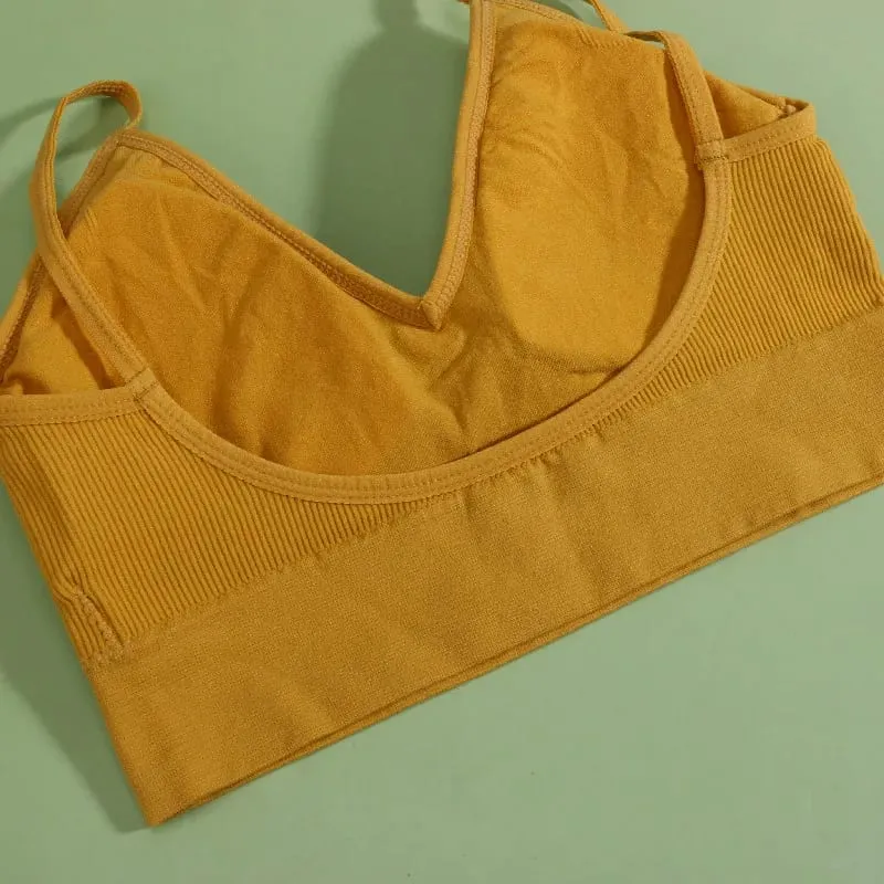 Lingerie Intimo da donnaReggiseno sportivo sexyReggiseno senza cucitureSet vita bassa TracePerizoma sportivo Reggiseno a due pezzi Abbigliamento donna Set corti — image 6