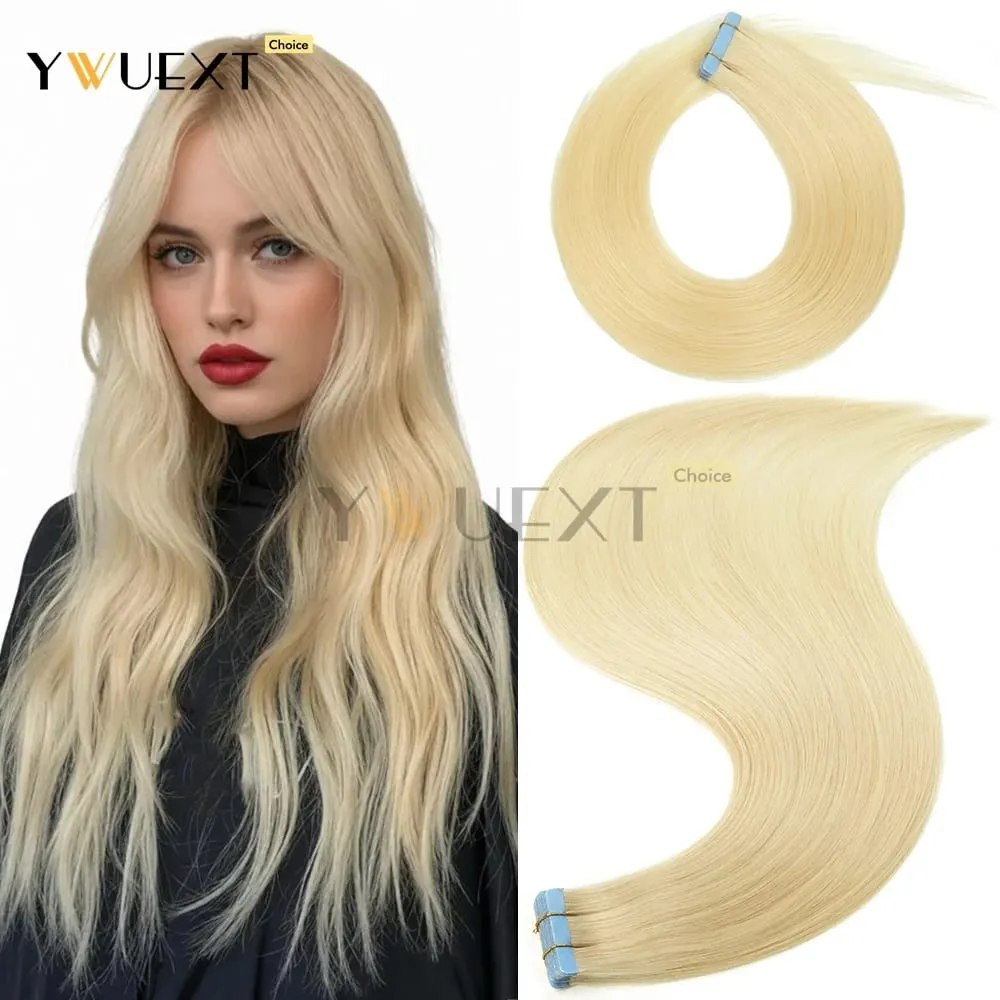 30G-50G Tape in Human Hair Extensions Natural Straight Machine Remy Hair 20pcs/pack Natural Look Hair Easy to Wear for Women — image 1