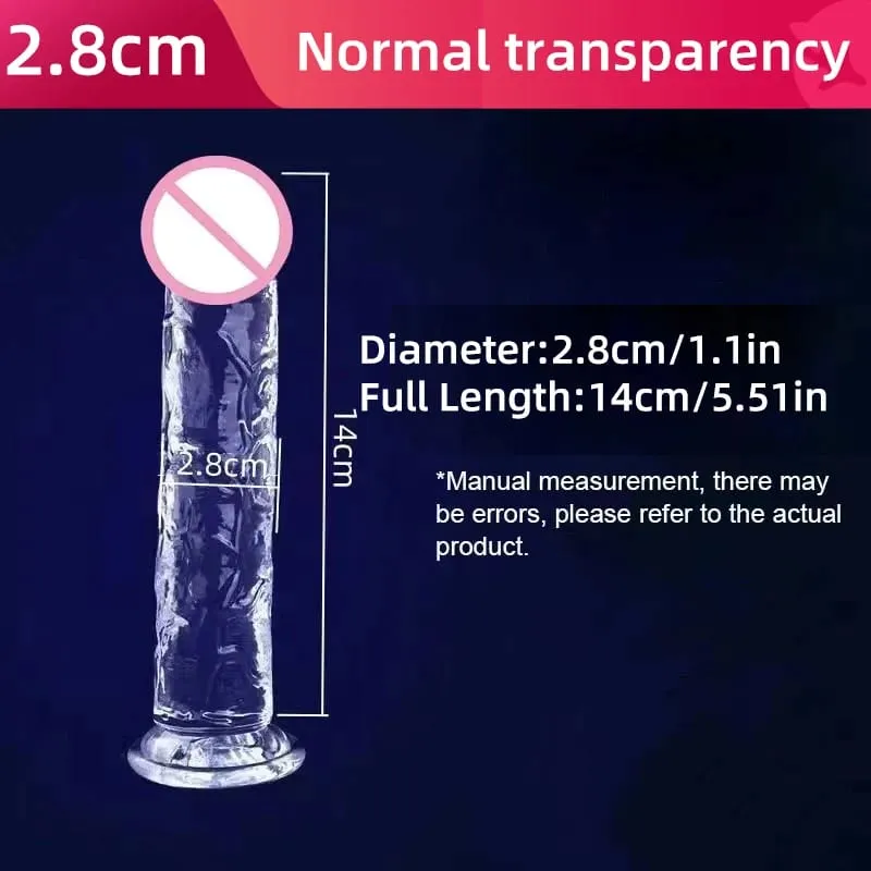 Transparent Big Dick 13 Sizes Realistic Jelly Dildo Women Gay Anal Sex Toys Soft Clitoris Vaginal Masturbators Penis Suction Cup — image 13