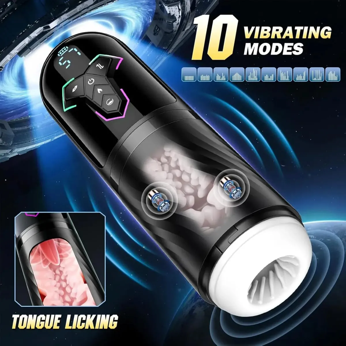 Automatic Telescopic Male Masturbator 5 IN 1 Mode Penis Pump Sucking Vibrating Sex Machines LCD Display Sex Toys for Men