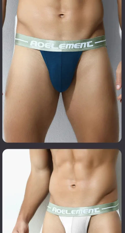 Low waist sexy modal panties men u convex tight high fork T pants sports briefs thong summer thin shorts — image 17