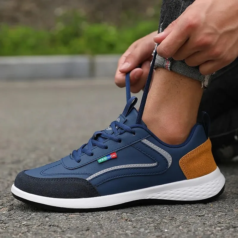Couro do plutônio sapatos masculinos tênis verão moda respirável italiano tênis de corrida italiano respirável lazer masculino tênis casuais