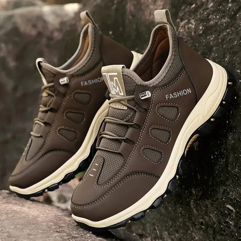 Men's Hiking Shoes Fashion High Quality Men Sneakers Outdoor Trekking Climbing Sport Shoes Breathable Lace Up Men Walking Shoes — image 2