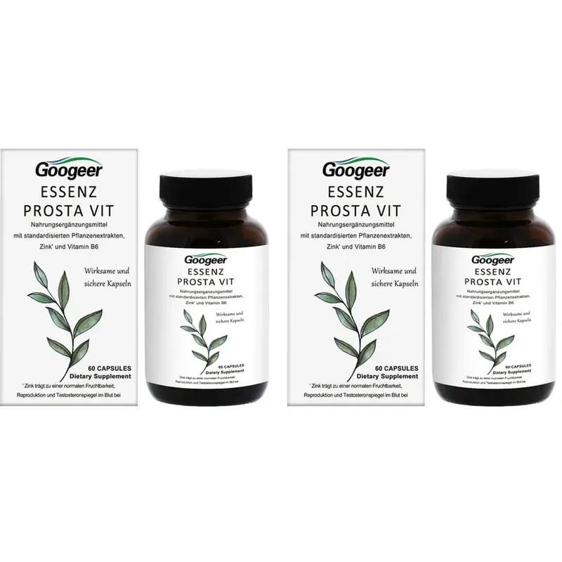 Googeer Prosta Vit Essenz Capsules for Men Bladder & Urinary Tract Health Support with Zinc Vitamin B6 Saw Palmetto 60 Count — image 10