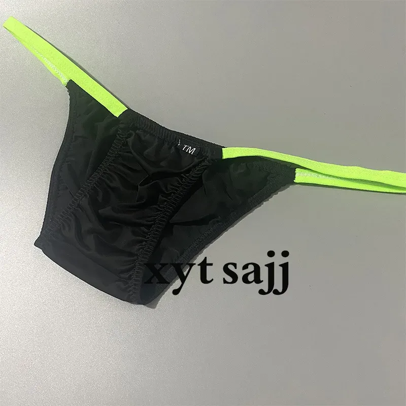 Slim Fit Color Block Thin Strap Triangle Underwear for Men Low Rise Breathable Soft Fabric Daily Male Briefs — image 8