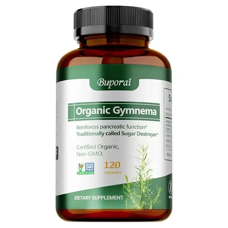 Organic Gymnema - Supports Balanced Glucose Metabolism and Energy Health Enhances Absorption and Provides Nutritional Support