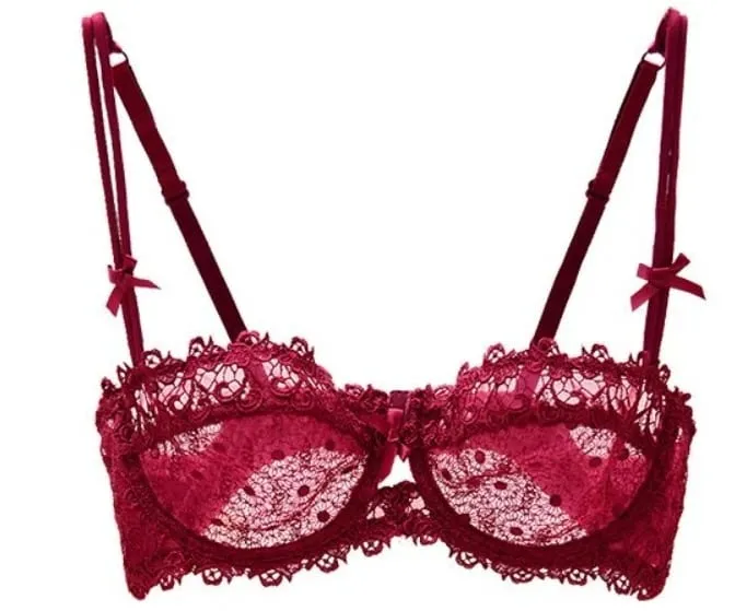 Women Summer White Lace Bra SetUltra‑Thin Breathable Mesh Sheer Sexy Deep V Push‑Up Comfortable Daily Lingerie Underwear Suit — image 10