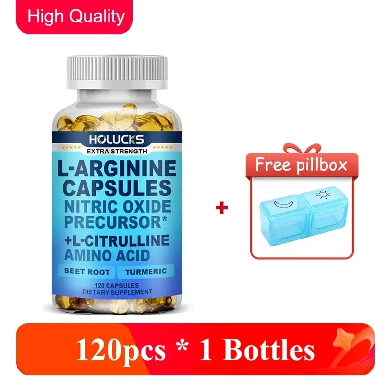 Premium L-Arginine Capsules with L-Citrulline & Turmeric Supports Muscle Pump Recovery & Overall Physical Performance
