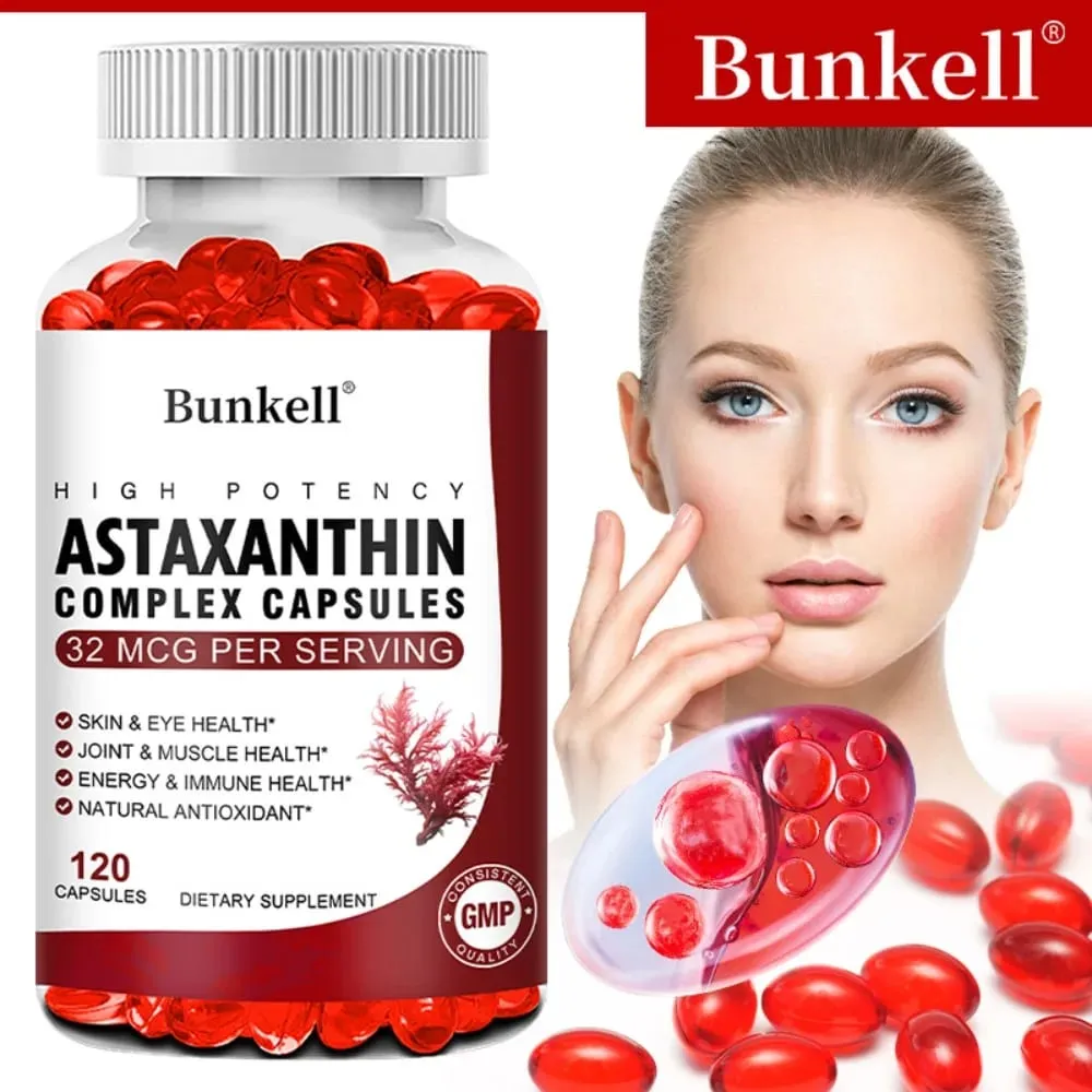 Astaxanthin Complex Capsules - with Fish Oil Antioxidant Supports Vision Eye and Skin Muscle Joint and Immune Health — image 1