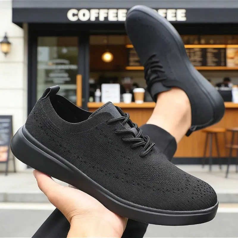 New Classis Men's Causal Shoes Mesh Breathable Non Slip Walking Shoes Fashion Soft Sole Stylish Sneakers Tennis Flat Shoes Men — image 1