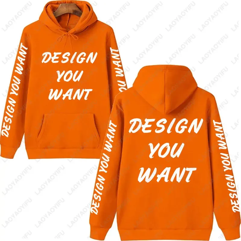 Sudadera con capucha personalizada con foto personalizada, sudadera cálida y cómoda de otoño, sudadera informal Unisex con texto impreso personalizado, moda DIY — image 8