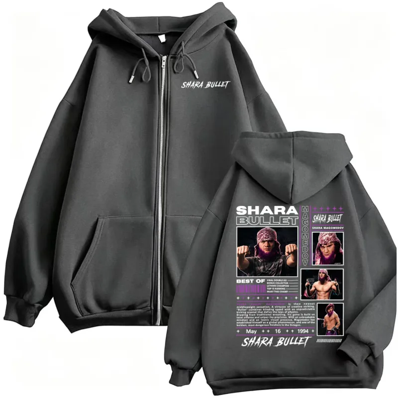Shara Magomedov Shara Bullet Cover Zipper Hoodies Men Women Harajuku Classic Sweatshirt Jacket Long Sleeve Cardigan Hoodie Coats — image 4
