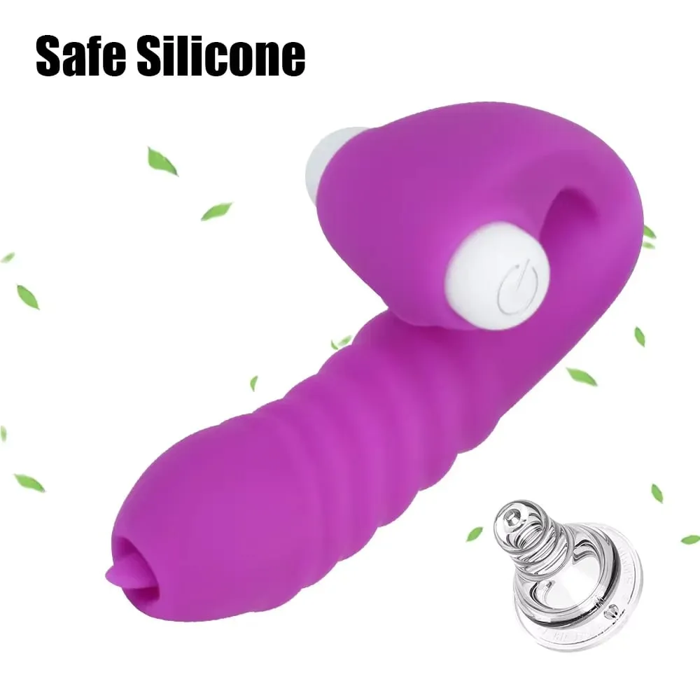 Finger Sleeve Vibrator Female Masturbator Clitoris Stimulate Tongue Licking Vagina Massager Erotic Sex Toys For Women Products — image 5