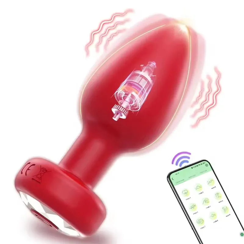 Vibrating Silicone Anal Plug Adult Sex Toy With 10 Vibration Modes Male Toy Game Prostate Massager Remote Control Or App Aode — image 8