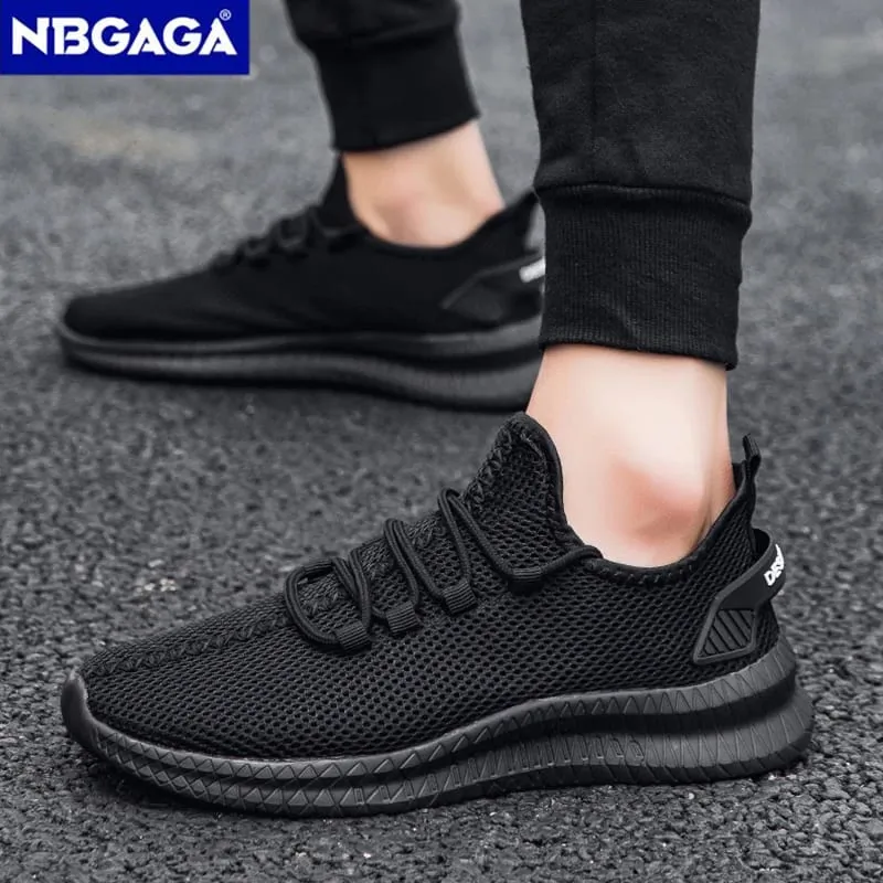 Lightweight Men's Black Sneaker Casual Sport Running Lace-up Outdoor Man Breathable Mesh Walking Shoes — image 5