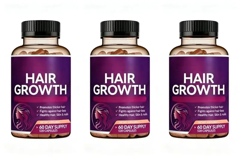 Biotin Collagen Hair Growth Supplement with Vitamins A C D3 E B12 Zinc Supports hair wellness appearance for Women