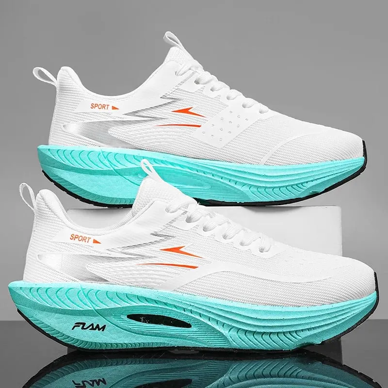 Men Running Shoes Carbon Board Speciality Marathon Sports Breathable Lightweight Women's Comfortable Athletic Nonskid Sneakers — image 13