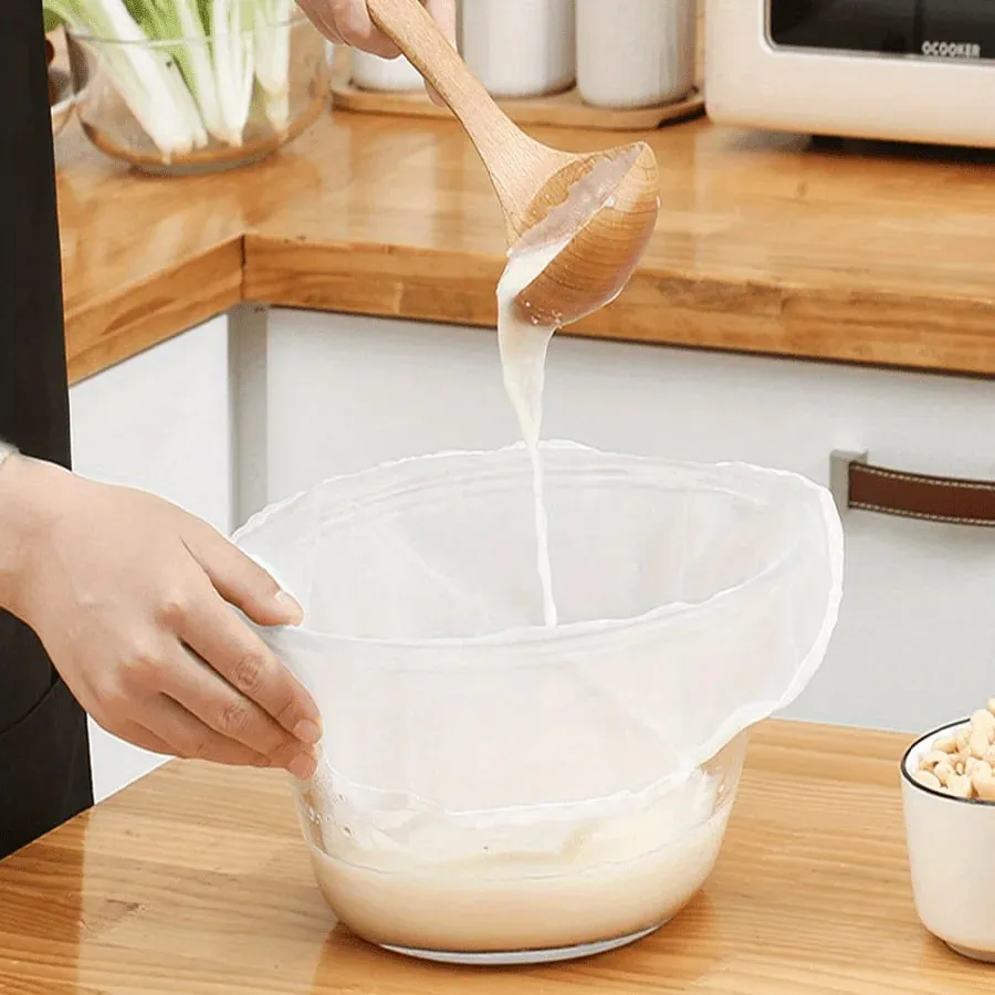Reusable Cheese Cloth Bags-Fine Mesh Strainer for Yogurt Juice Coffee-Food-Safe Gauze Filtering Bags-Kitchen Cooking Accessory — image 3