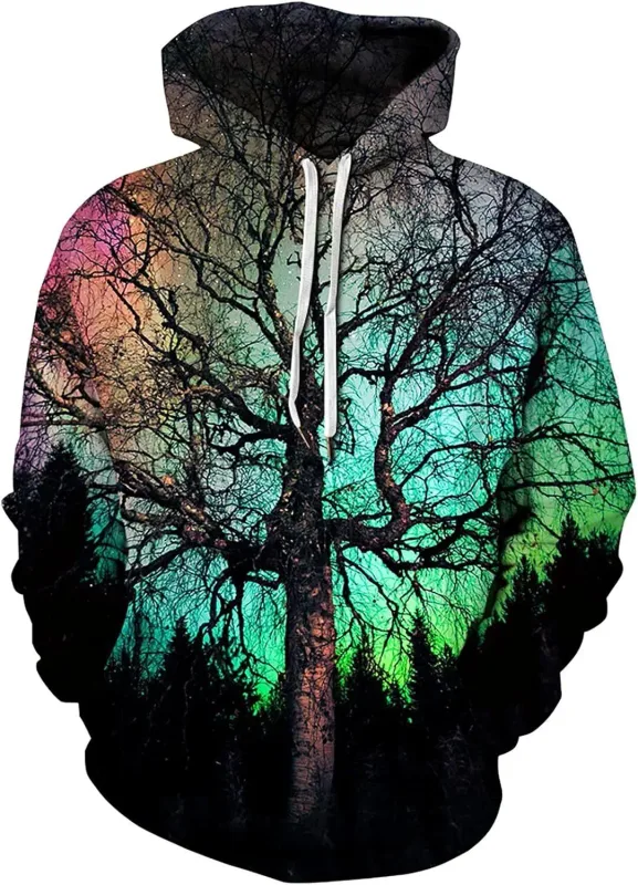 Sweat à capuche graphique pour hommes, sweat à capuche imprimé nouveauté unisexe, sweat-shirt à motif 3D avec poche, sweat à capuche graphique chaud à manches longues Me — image 15