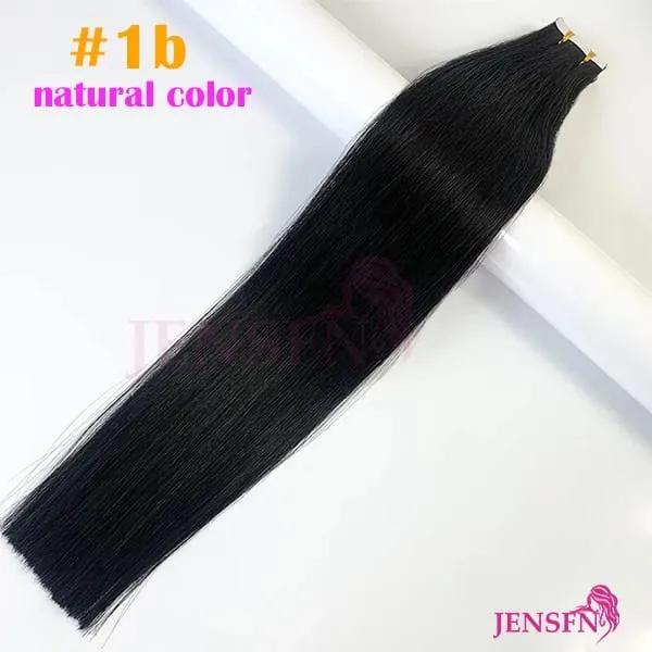High Quality Tape In Hair Extensions Straight 100% Remy real Human Hair 16"-22"Inch PU Skin Weft Tape Ins — image 8