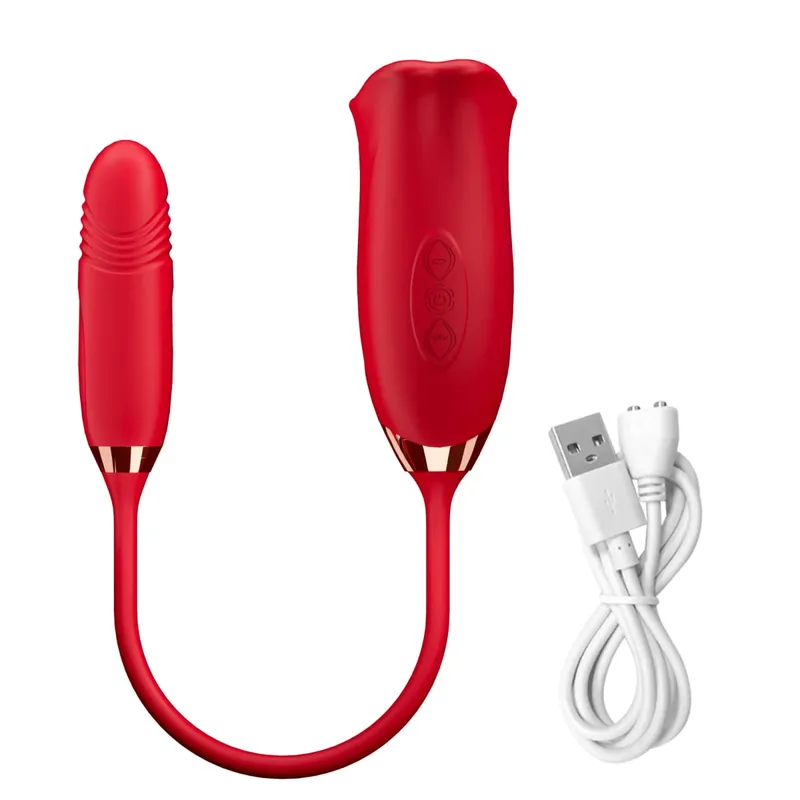 Rose-Thrusting Sucking Vibrator For Women G-spot Dildo Nipple Anal Stimulator Licking Vibrators Adult Sex Toy Games Man Couples — image 10