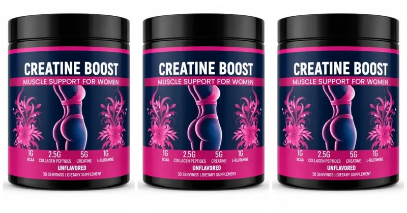 Creatine Monohydrate Powder for Women 5G Collagen Peptides BCAA Glutamine Supports Muscle Recovery & Skin Elasticity 30 Servings