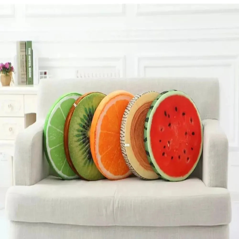 Soft Kindergarten Sofa Pillow Garden Dining Outdoor Round Pillow Seat Pads Chair Cushions Fruit Seat Pads Plush Toy — image 2