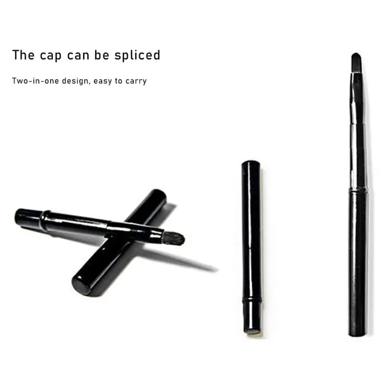 1/3pcs Retractable Lipstick Brushes Double Headed Professional Lip Gloss Brush Applicator with Protect Cap Women Girls Makeup