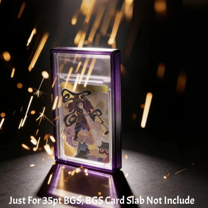 Glitter TPU Slab Bumper Guard Case Holder Protective Skin Display Sleeves with Clear Back for BGS 35PT Graded Trading Card