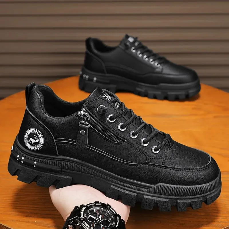 Men's Casual Sports Outdoor Hiking Trendy Fashion Street Comfortable Men's Thick Soled Board Shoes — image 6