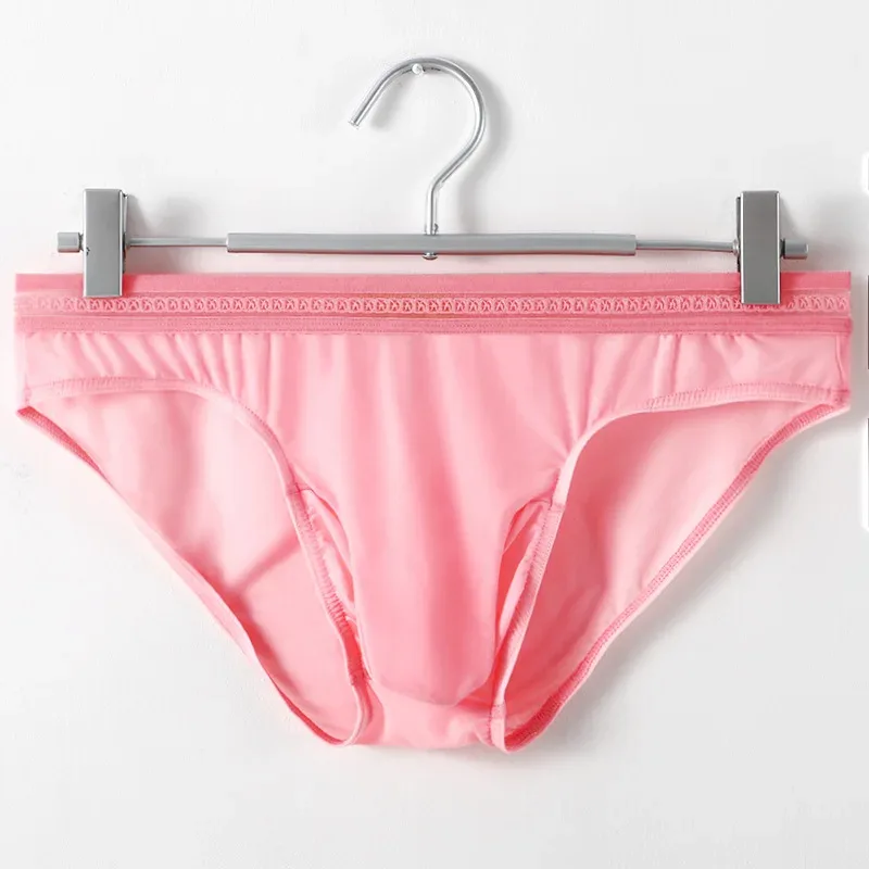 New Men's Ice Silk Briefs Ultra-thin Quick Dry High Elastic Lace Waistband Panties Sexy Seamless Breathable Bikini Underwear — image 26