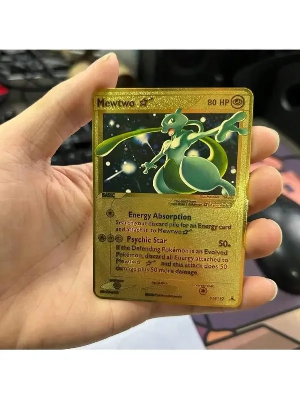 Pokemon Metal Game Collection Card Anime Figure Charizard Pikachu Blastoise Mewtwo Battle Collection Carte Card Toy Gift — image 31