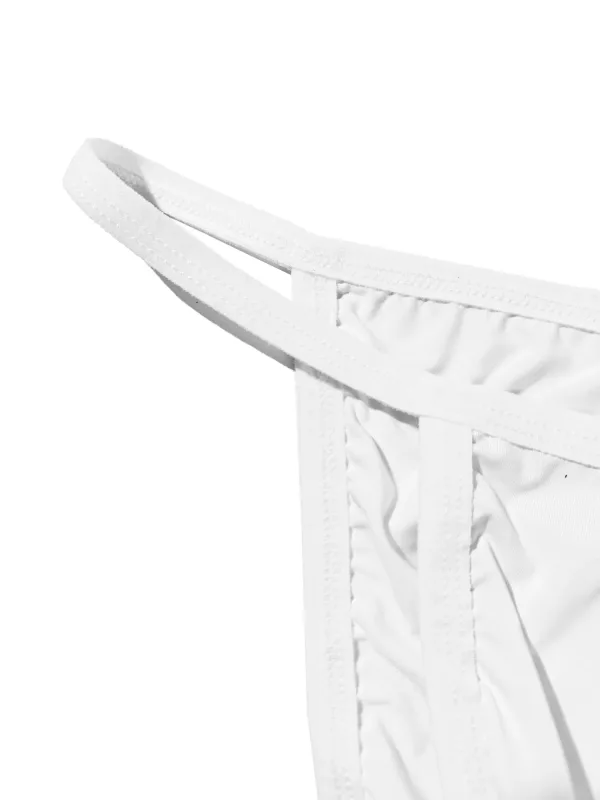 1PC Men's Sexy Low-Waist Briefs with Large Pouch Single Color Thin Belt Comfortable Thin Design for Summer Pure Color Underwear — image 21