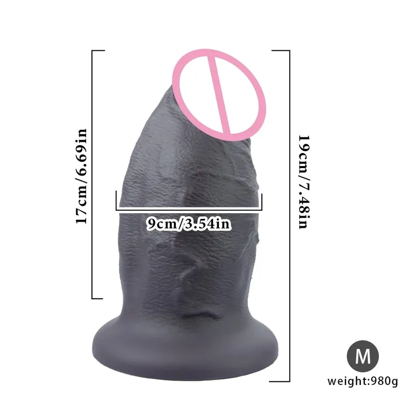 Super Big Skin Dildo Penis Prostate Massager Strap-on Silicone Realistic Anal Plug Masturbator Sexy Adult Huge Dildos Sex Toys — image 8