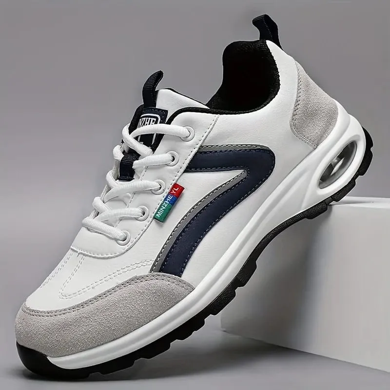 Men's Trendy Sports Shoes Lightweight Breathable Modern Non Slip Shoes Suede Detailing Outdoor Stylish Daily Wear Men Sneakers — image 2