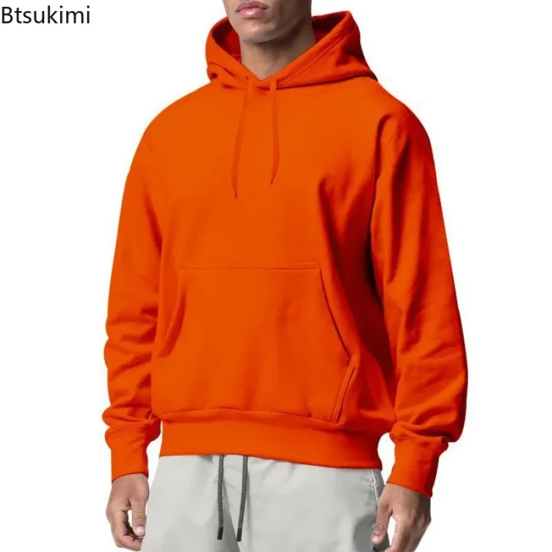 2026 New Men's Fashion Harajuku Hooded Sweatshirts Casual All-match Pullovers Male Streetwear Autumn Winter Fleece Warm Hoodies — image 6