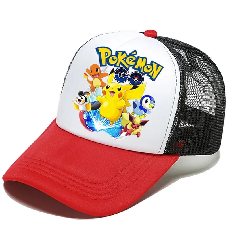 Pokemons Baseball Cap Pikachu Charizard Gengar cartoon Peaked Hat Kid Adult Summer Outdoor Sport Hat Boy Casual Fashion Cap Gift — image 22