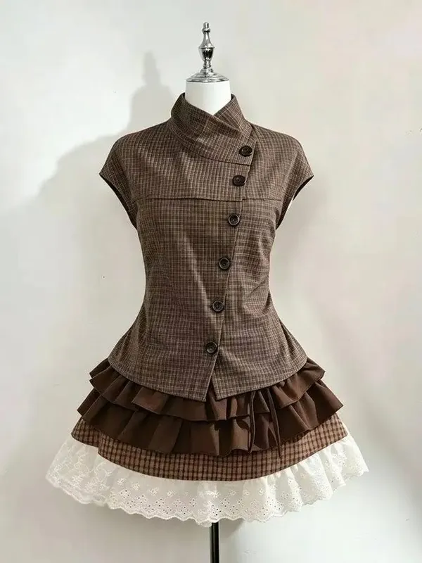 Gothic Retro Sweet Bud Mini Dress Women Harajuku Y2k Strap Dress Y2K Aesthetic Club Party Fashion Outfits — image 11