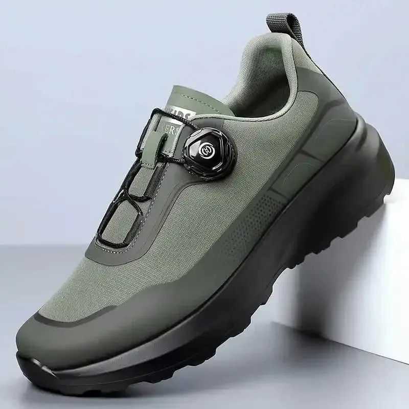 Camping Men's Running Sports Shoes with A Lightweight Comfortable and Versatile Knob Mouth Solid Color Mountaineering Sneakers — image 2