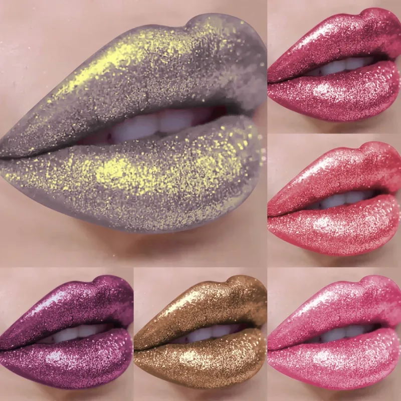 18 Χρώματα Diamonds Glitter Lip Gloss Μεγάλης διάρκειας Αδιάβροχο Υγρό Κραγιόν Pearl Shining Lip Color Sparking Lip Makeup Women — image 7