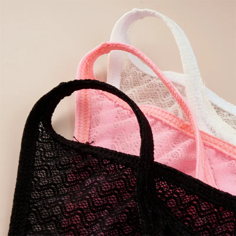Mesh Nylon Pink Underwear for Men Solid Color Breathable Summer Cool Male Bulge Pouch Briefs Ultra Thin Sexy Plus Size Panties — image 17