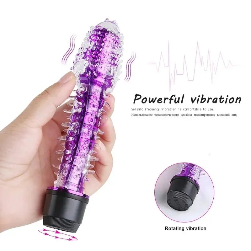 Multispeed Female Clitoris Vibrator G Spot Vaginal Stimulation Vibrating Dildo Anal Butt Plug Sex Toy for Women Men Adult Goods