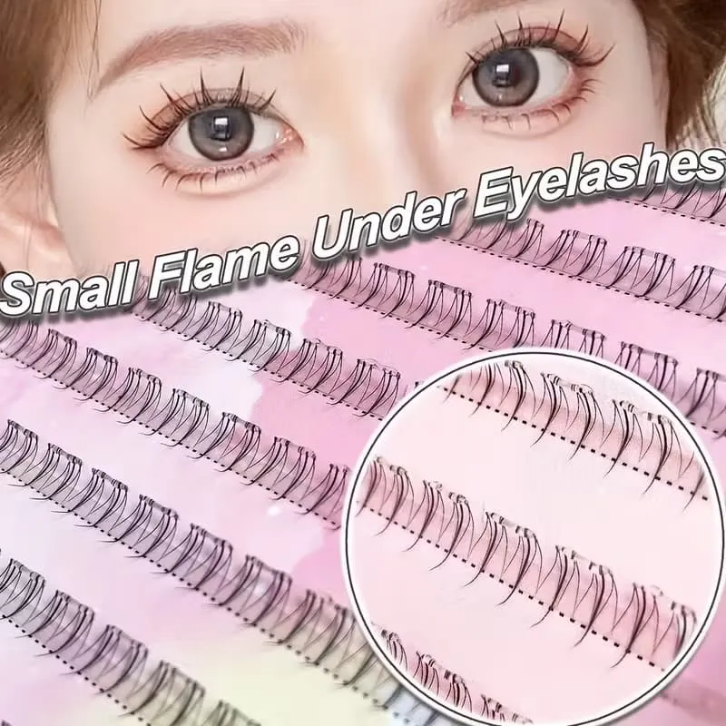 120pcs Self-Adhesive Small Flame Lower Eyelashes & 80pcs Glue-Free Fairy Lower Lashes 5mm Length Each for Eye Makeup — image 6