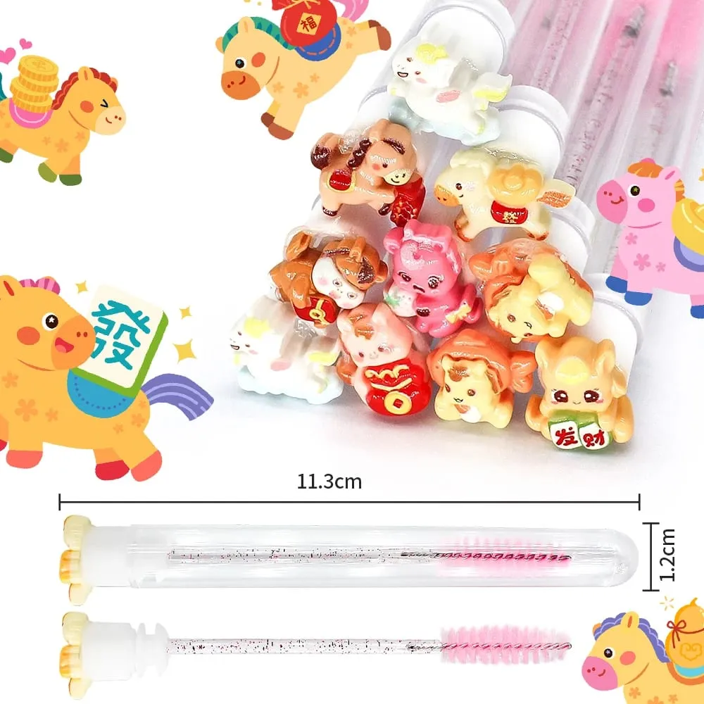 10/50Pcs Eyelash Brush Tubes Crystal Lash Mascara Wands Eyebrow Comb Spoolies Container Lashes Brushes Applicators Makeup Tools — image 2