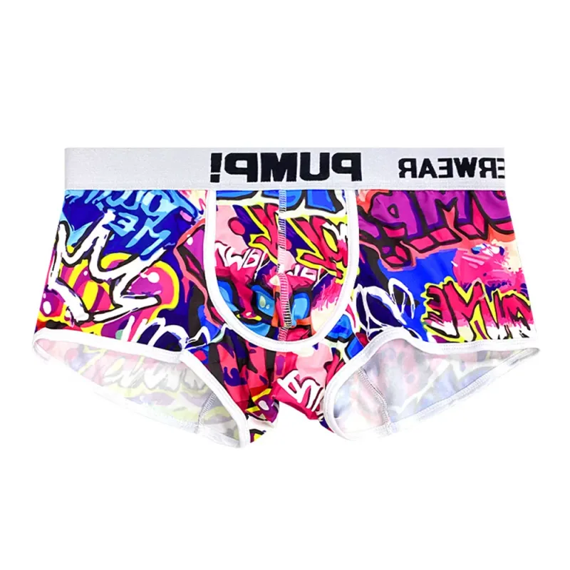 Sexy Men Underwear Funny Briefs Underpants Graffiti Panties Jockstrap Low Waist Butt Lifter Male Underwear MP223