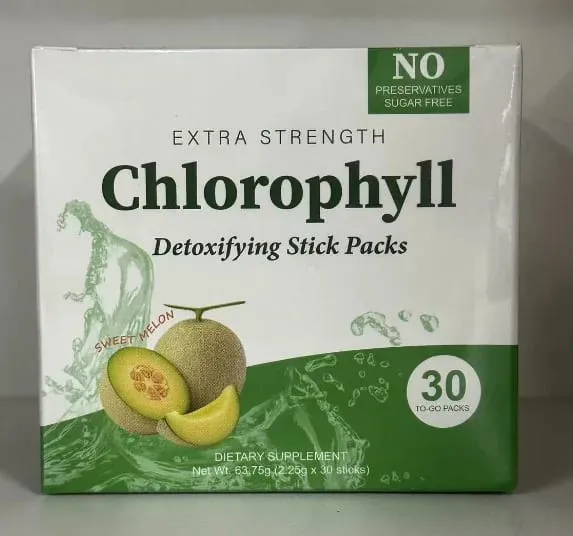 Chlorophyll Chlorophyllin 120mg Detox Stick Packs 30ct Sugar Free Prebiotic Gut Health Daily Support Non GMO Keto Supplement — image 10