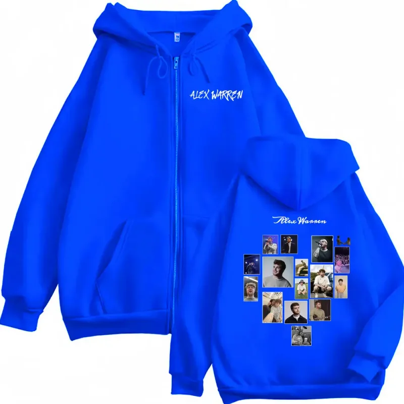Alex Warren Little Orphan Alex Live Tour 2026 Zipper Hoodies Men's Clothing Vintage Zip Up Sweatshirts Long Sleeve Hoodie Jacket — image 5