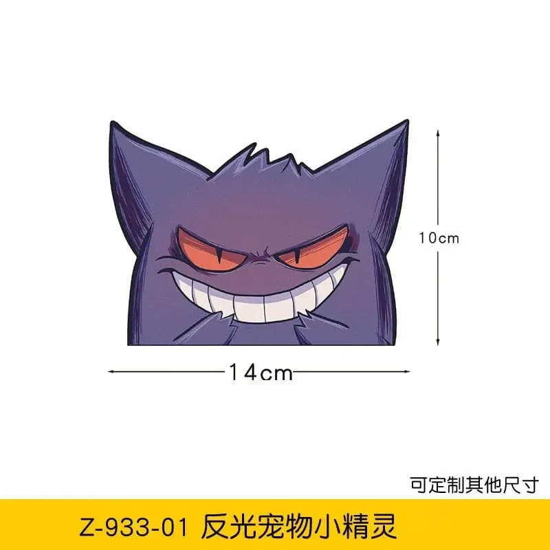 20 stylů Pokémon samolepky na auto Anime postava Pikachu Gengar Eevee Charmander Roztomilá kreslená panenka Kreativní samolepka Dárky k narozeninám