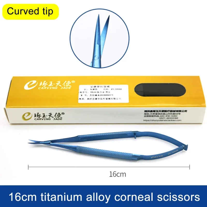 Ciseaux cornéens pour chirurgie ophtalmique, outils chirurgicaux cosmétiques, micro-ciseaux médicaux chirurgicaux