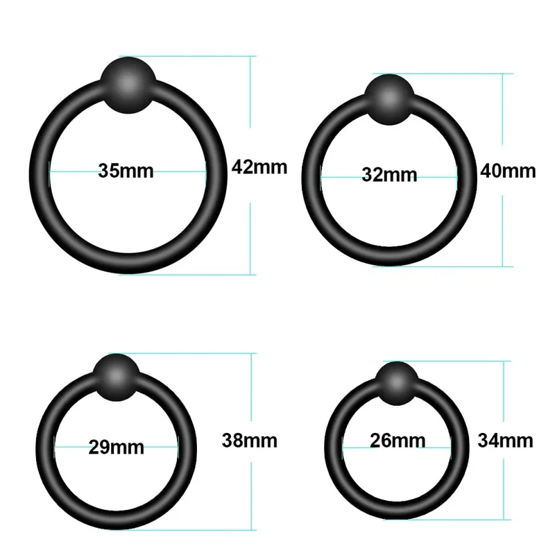 3 PCS Sizes Silicone Penis Rings Male Cock Ring for Erection Enhancing Long Lasting Stronger Adult Sex Toys for Men Couples 18+